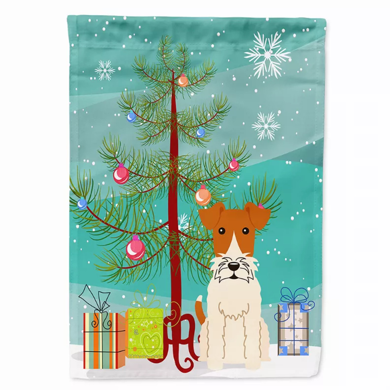 Merry Christmas Tree/Dog breed Themed Flag Canvas - BB4226CHF