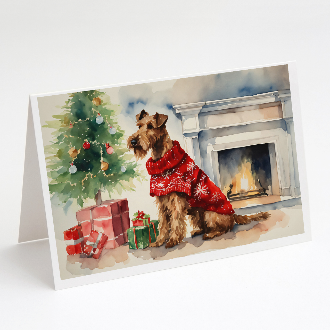 Irish Terrier Cozy Christmas Greeting Cards Pack of 8