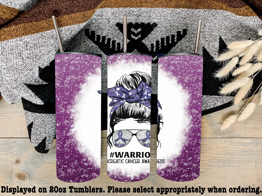 Pancreatic Cancer Warrior Steel Tumbler - 1206-12