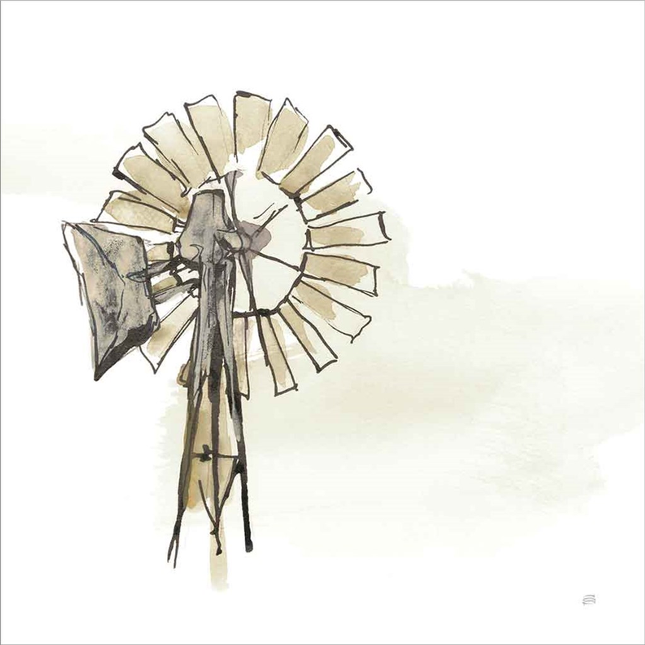 Windmill II Neutral by Chris Paschke, Canvas Art - C1087433-0240000-ACAAAMA