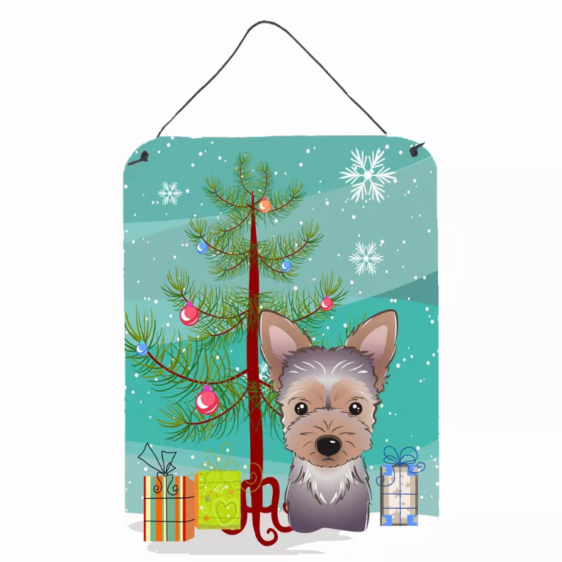 Christmas Tree and Dog Art Wall or Door Hanging Prints - S000213B001695P056084V000