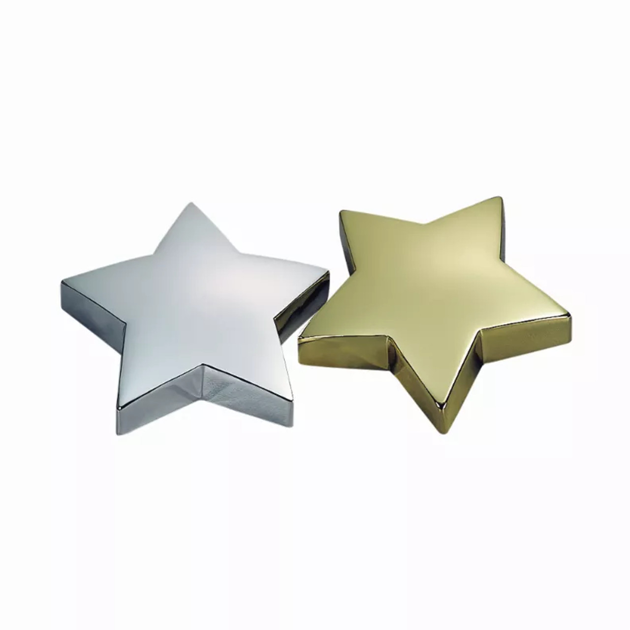 Star Paperweight, Nickel Plated 4.25" X 4.25"