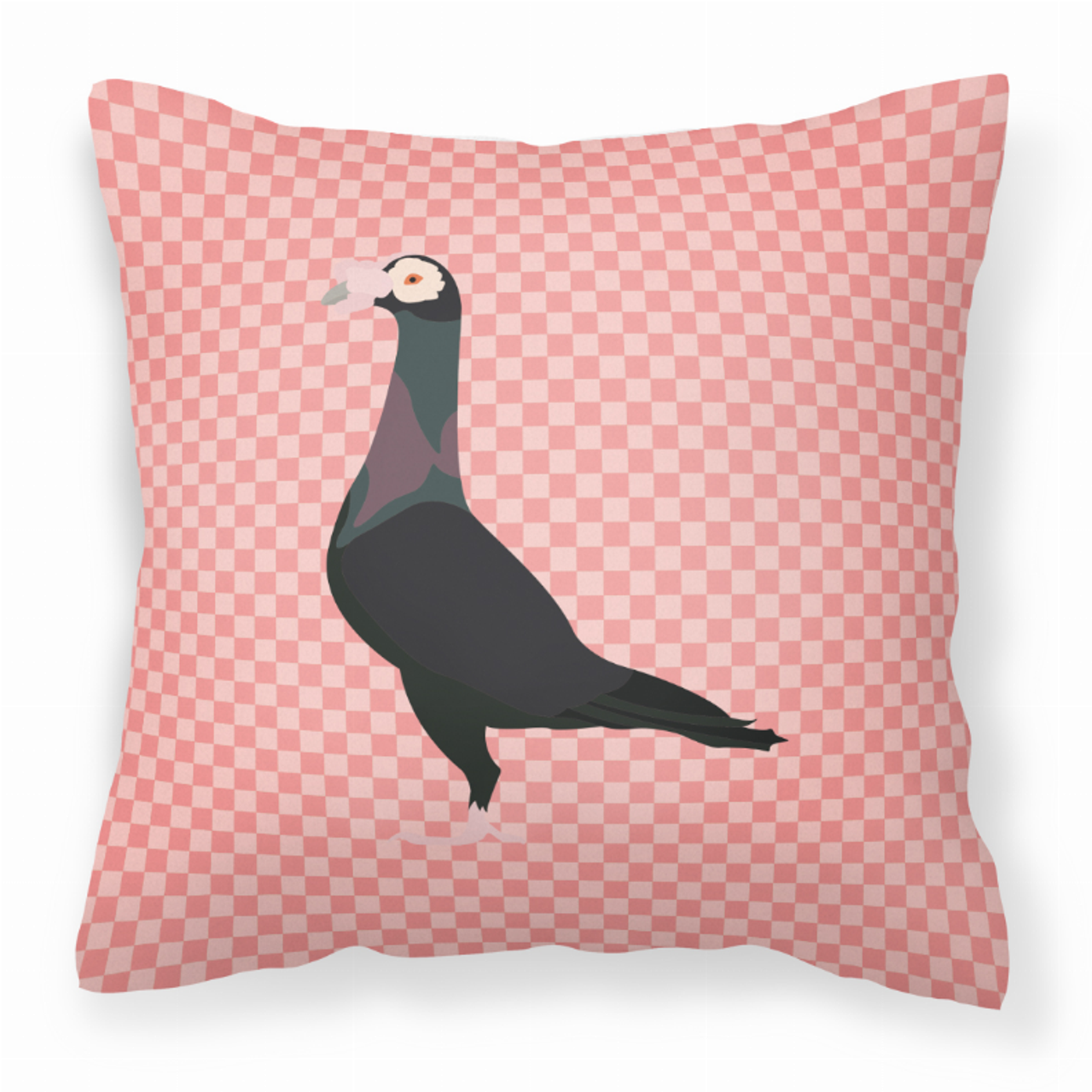 Animal Art Checkboard Design Fabric Decorative Pillow - BB7945PW1414