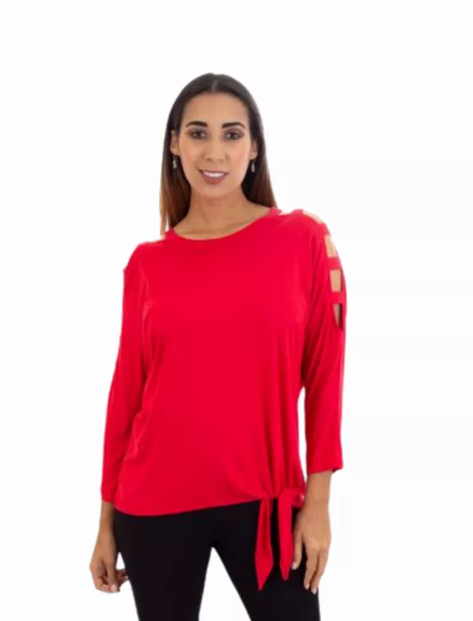 Top With Knot On Side With Strappy Sleeves - S001372B002006P000134V015