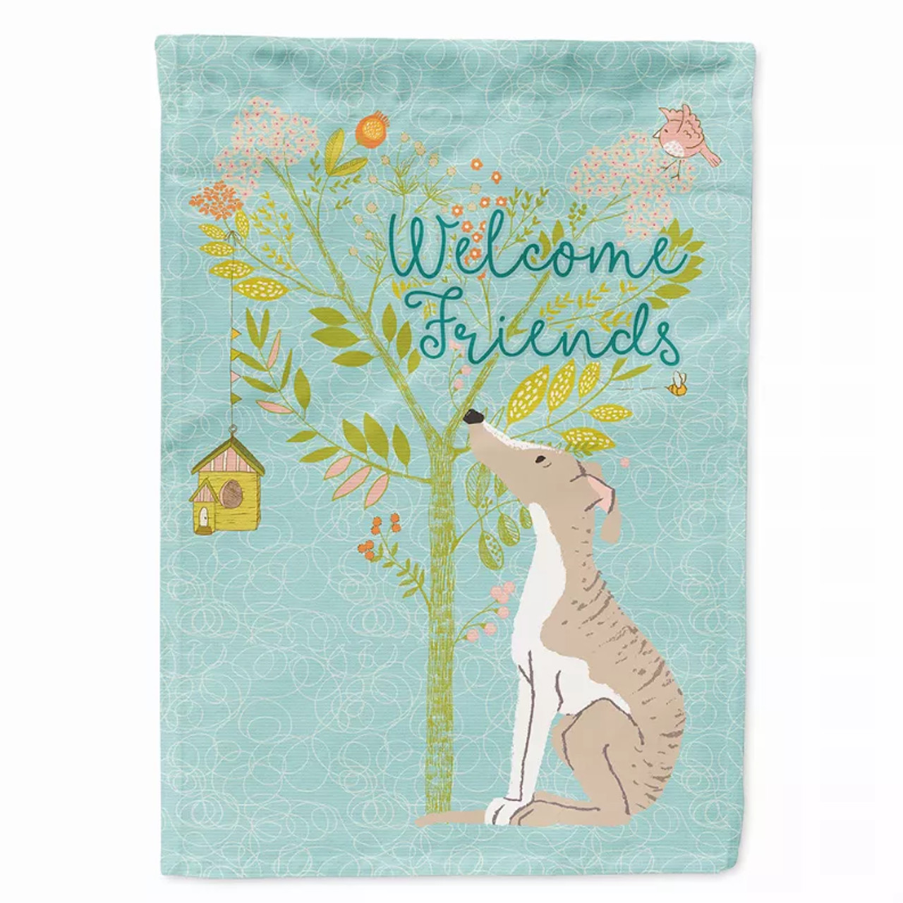 Welcome Friends/Dog Breed Themed Flag Canvas - BB7626CHF