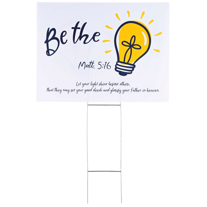 Yard Sign Cross Be The Light