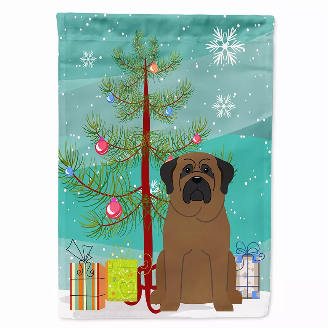 Merry Christmas Tree/Dog breed Themed Flag Canvas - BB4209CHF
