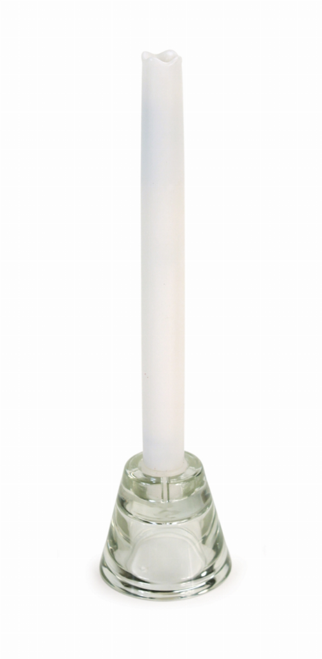 LED Taper Candle (Set of 6) 9"H Wax/Plastic - 2 AA Batteries Not Included