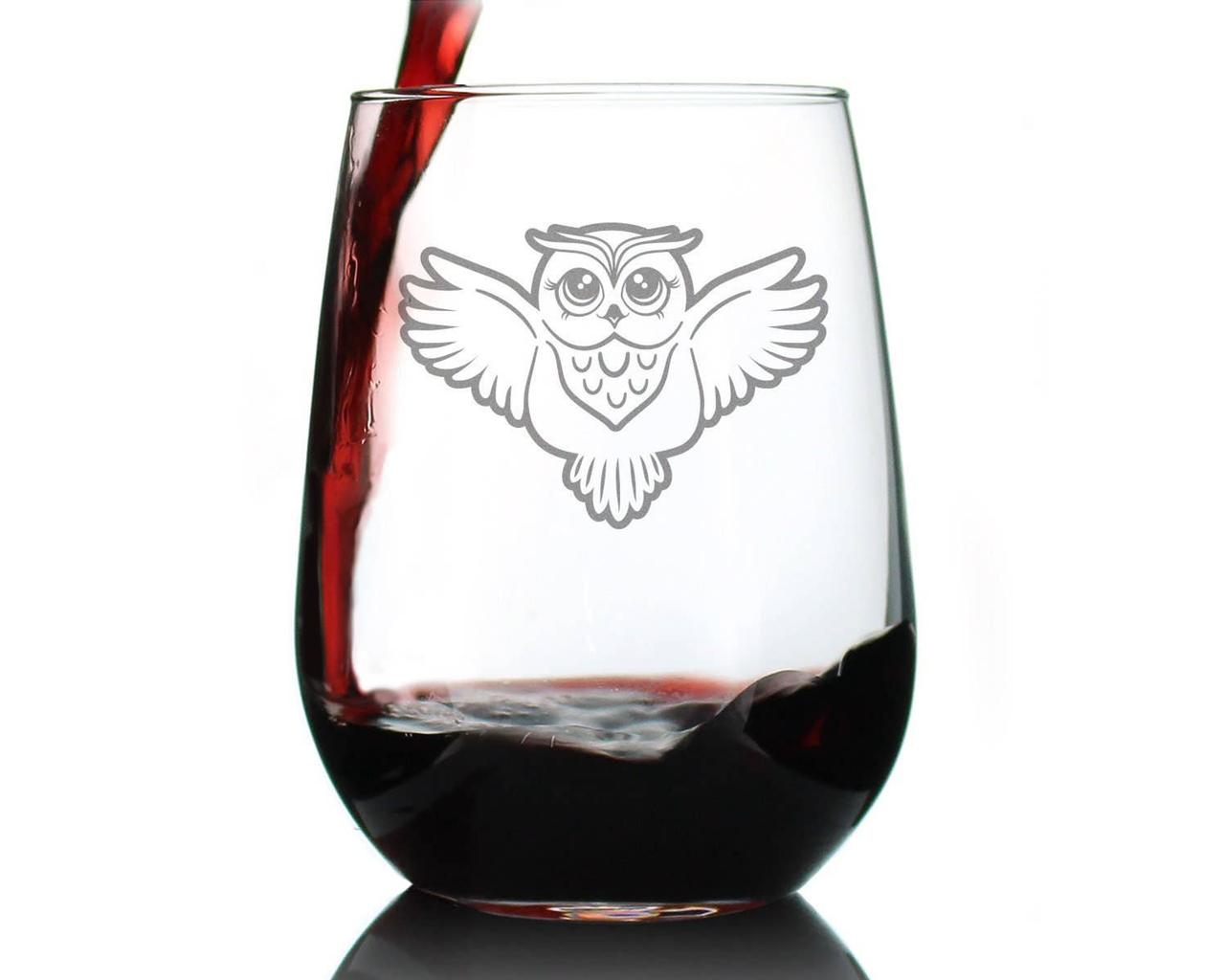 Cute Owl Stemless Wine Glass - Owl Gifts and Decor