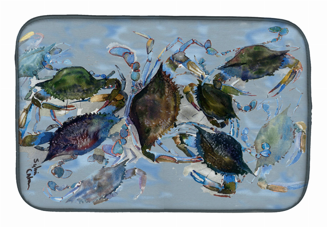 Sealife/Crab Themed Dish Drying Mat - 8016DDM