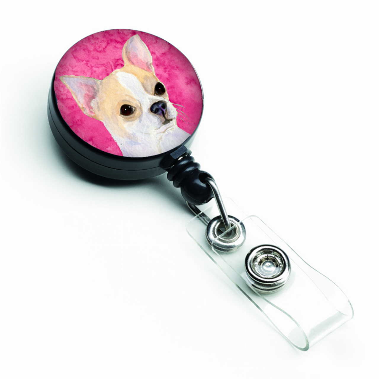 Dog Retractable Badge Reel - SS4749-PK-BR
