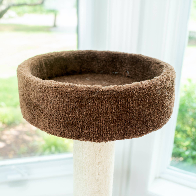 Real Wood 3-Level Carpeted Cat Tree Condo  Kitten Play House