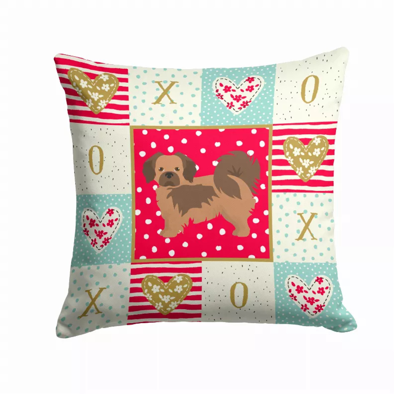 Love Design with Dog Fabric Decorative Pillow - S000213B001695P010426V000
