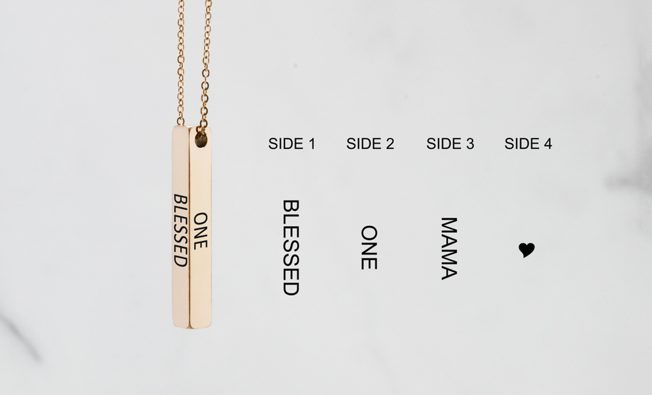 3D Vertical Bar Necklace With Austrian Crystal - PinkBox3-9736 3D Vertical Bar Necklace With Austrian Crystal - PinkBox3-9736