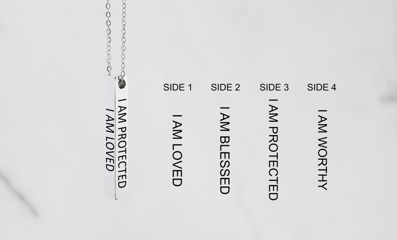 3D Vertical Bar Necklace With Austrian Crystal - PinkBox3-9712 3D Vertical Bar Necklace With Austrian Crystal - PinkBox3-9712