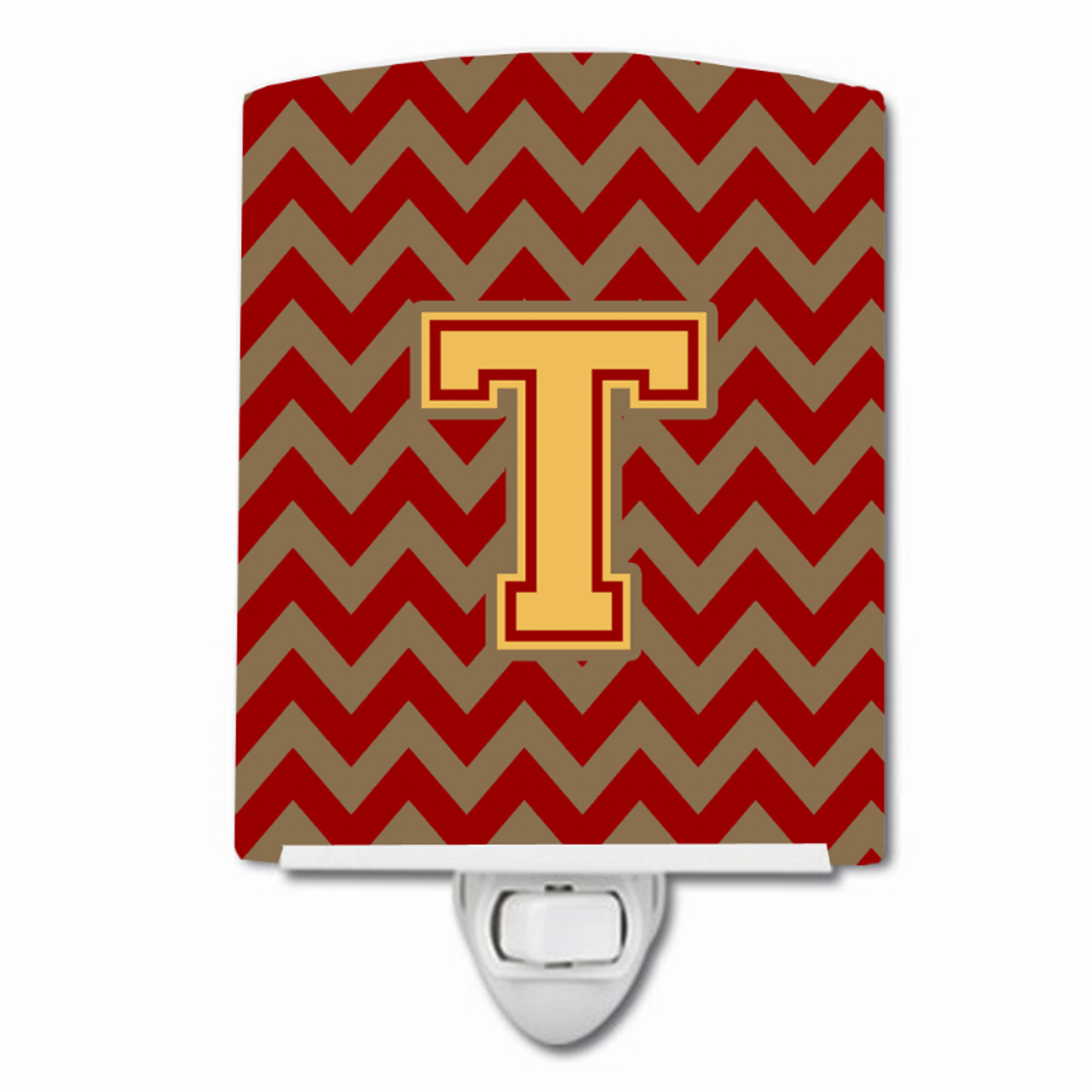 Letter Chevron Ceramic Night Light - CJ1048-TCNL