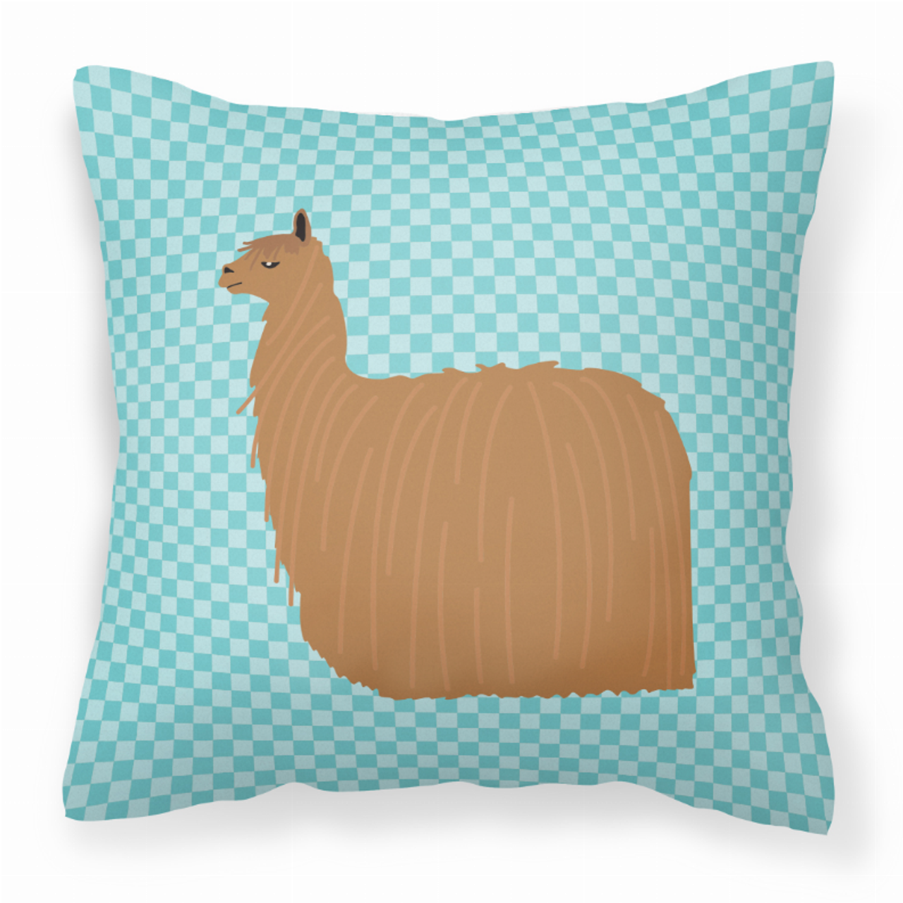 Animal Art Checkboard Design Fabric Decorative Pillow - BB8094PW1414
