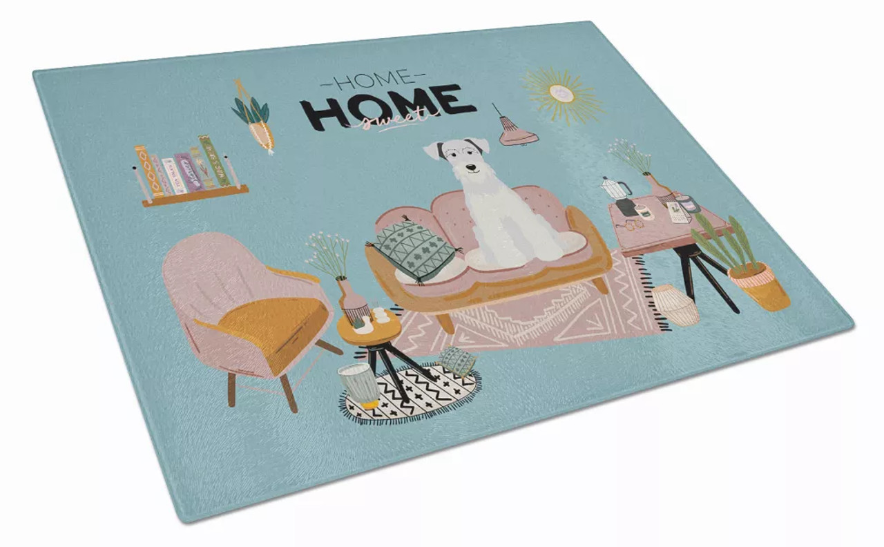 Sweet Home Dog Print Glass Cutting Board Large - S000213B001695P020205V014