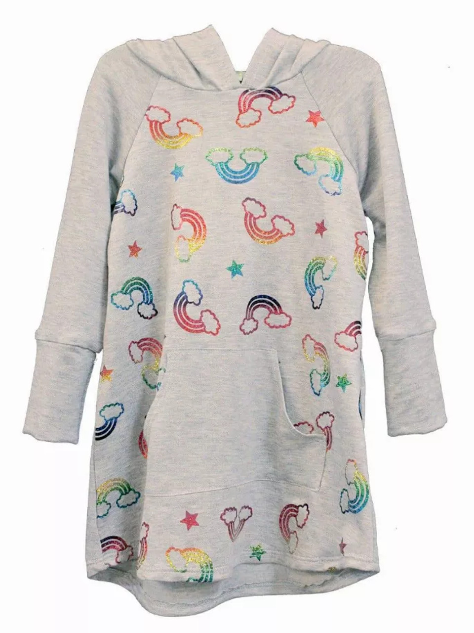 Rainbow Foil Hoodie Dress - S001831B002253P000448V004