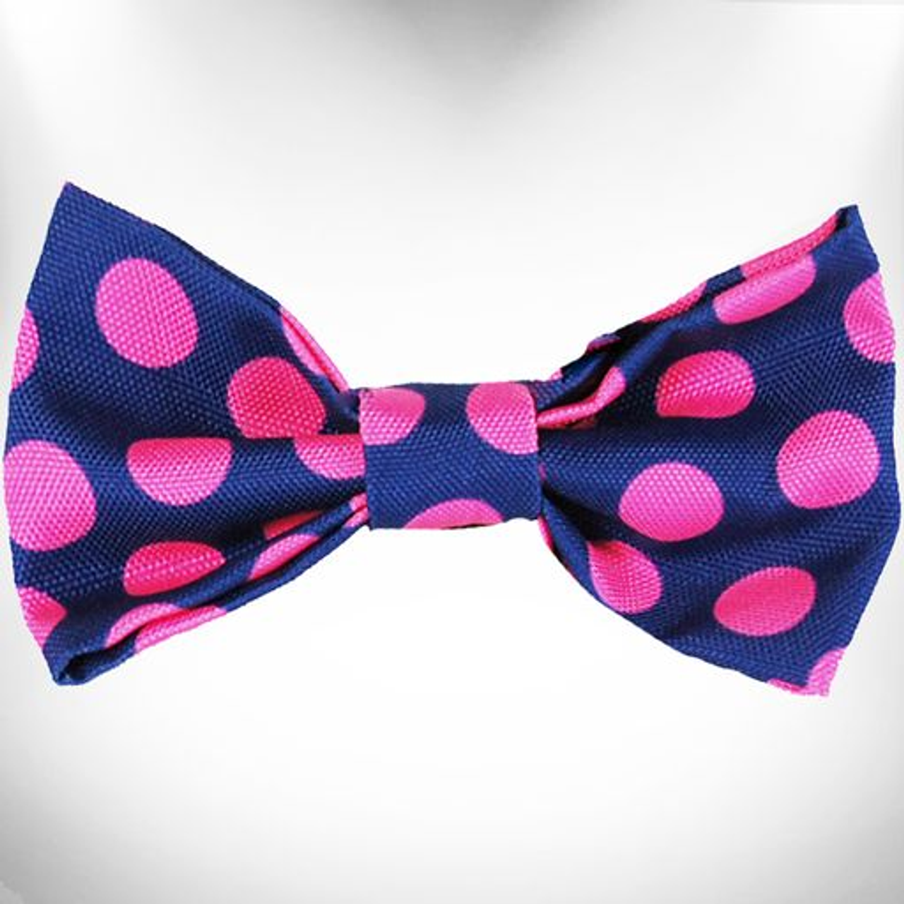 Polka Dot Dog on Brown Bow Tie