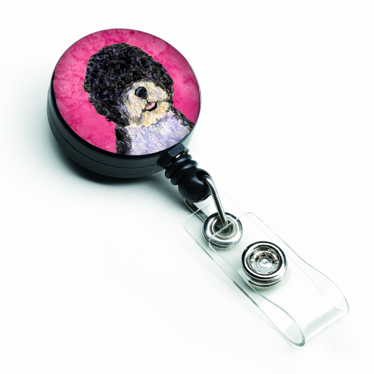 Dog Retractable Badge Reel - SS4766-PK-BR