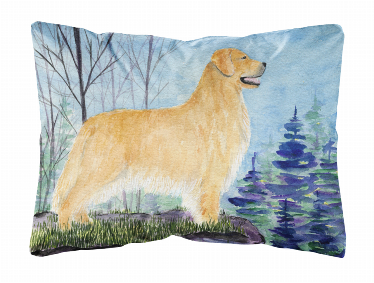 Dog Portrait/Landscape Painting Fabric Decorative Pillow - SS8607PW1216