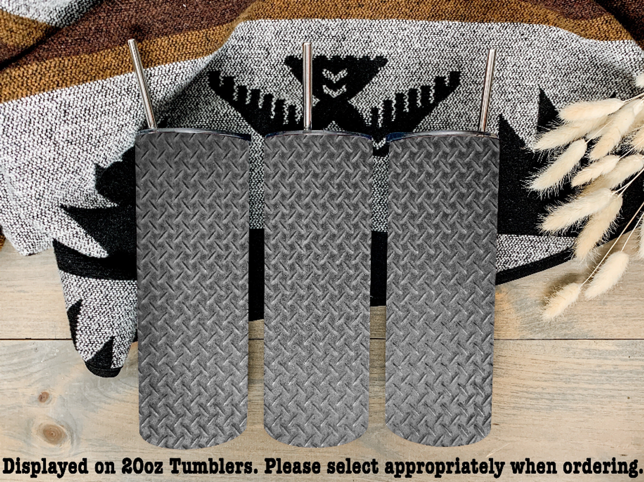 Diamond Plate Steel Tumbler