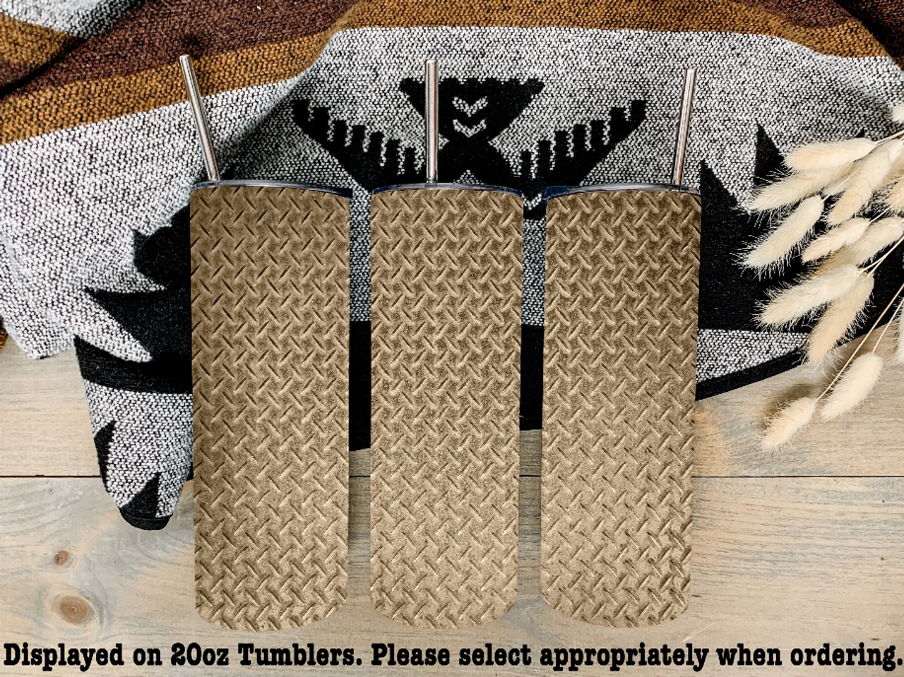 Diamond Plate Steel Tumbler