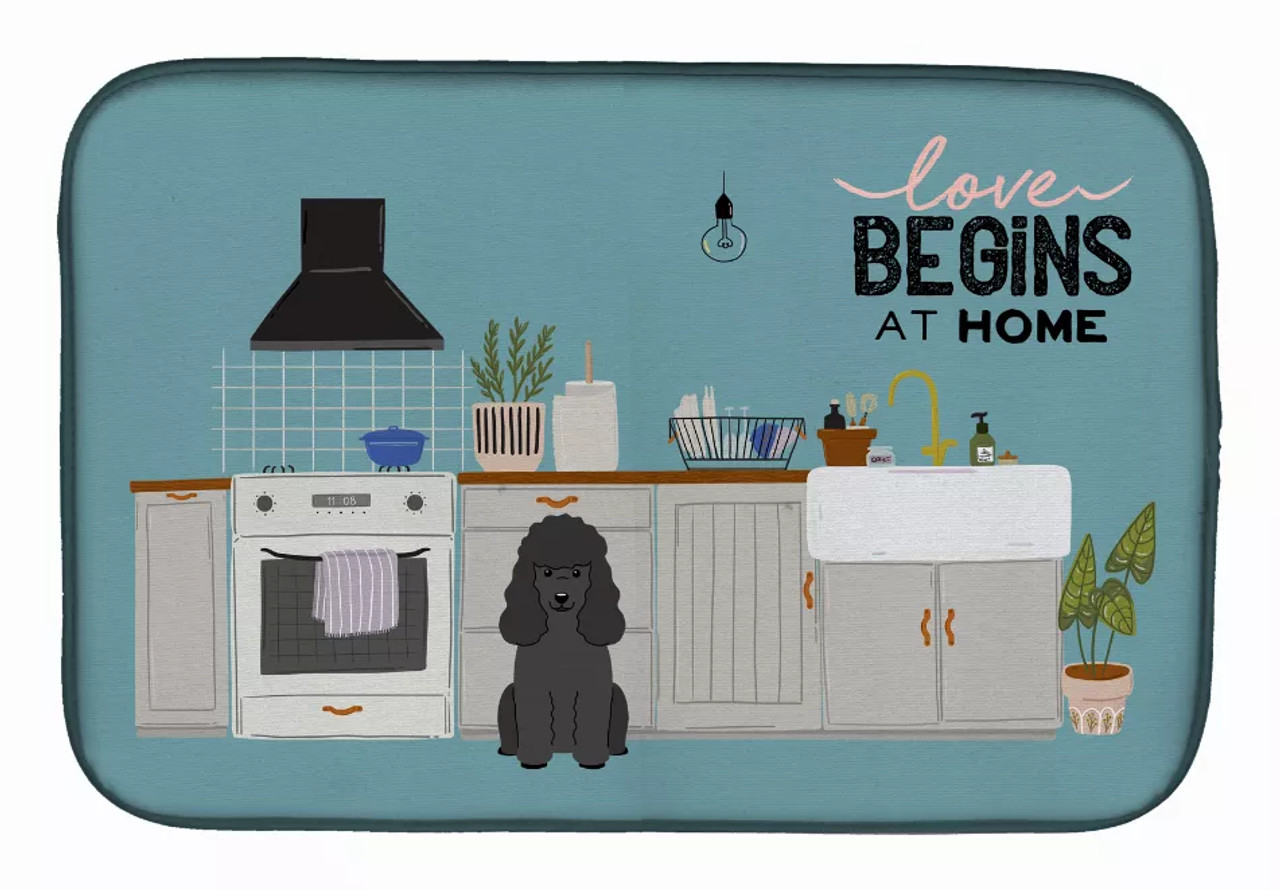 Dog Kitchen Scene Dish Drying Mat - S000213B001695P020172V025