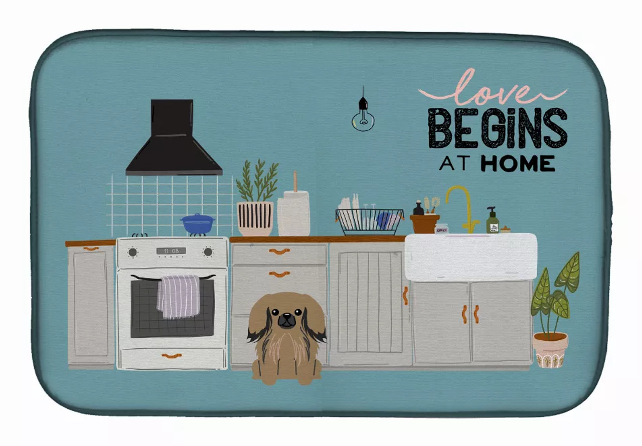 Dog Kitchen Scene Dish Drying Mat - S000213B001695P020172V032