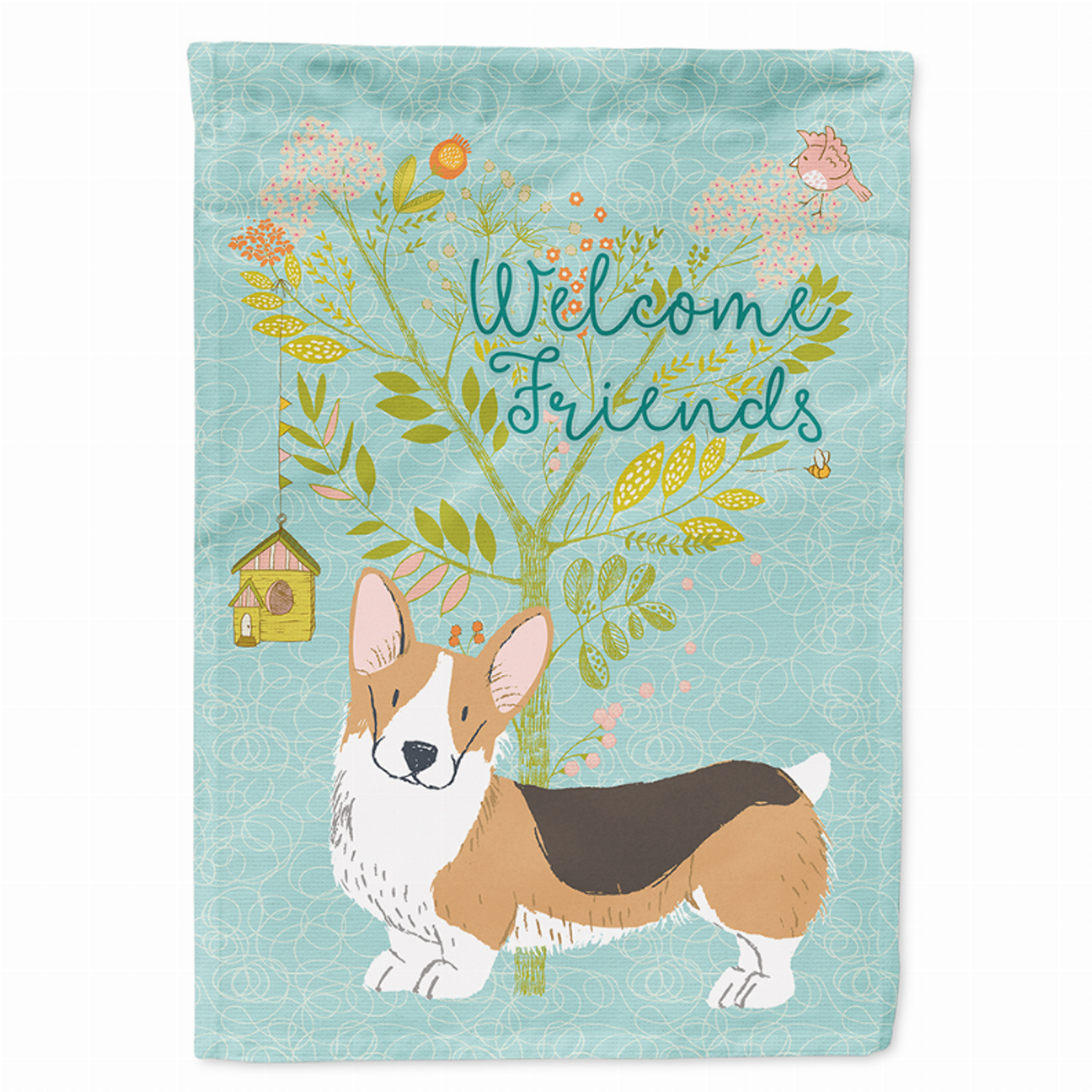 Welcome Friends/Dog Breed Themed Flag Canvas - BB7609CHF