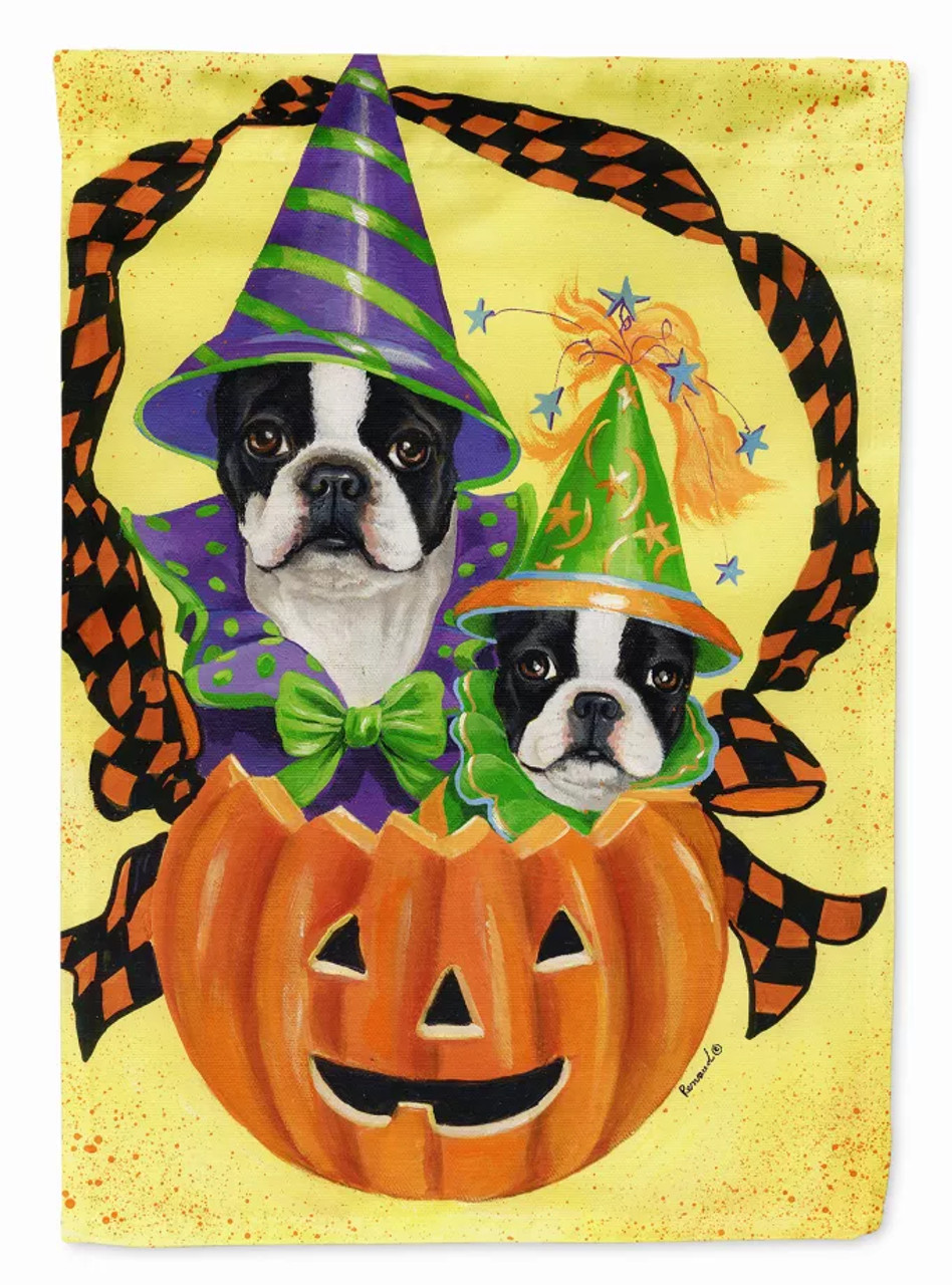 Halloween Dog Art Flag Canvas - S000213B001695P001560V020