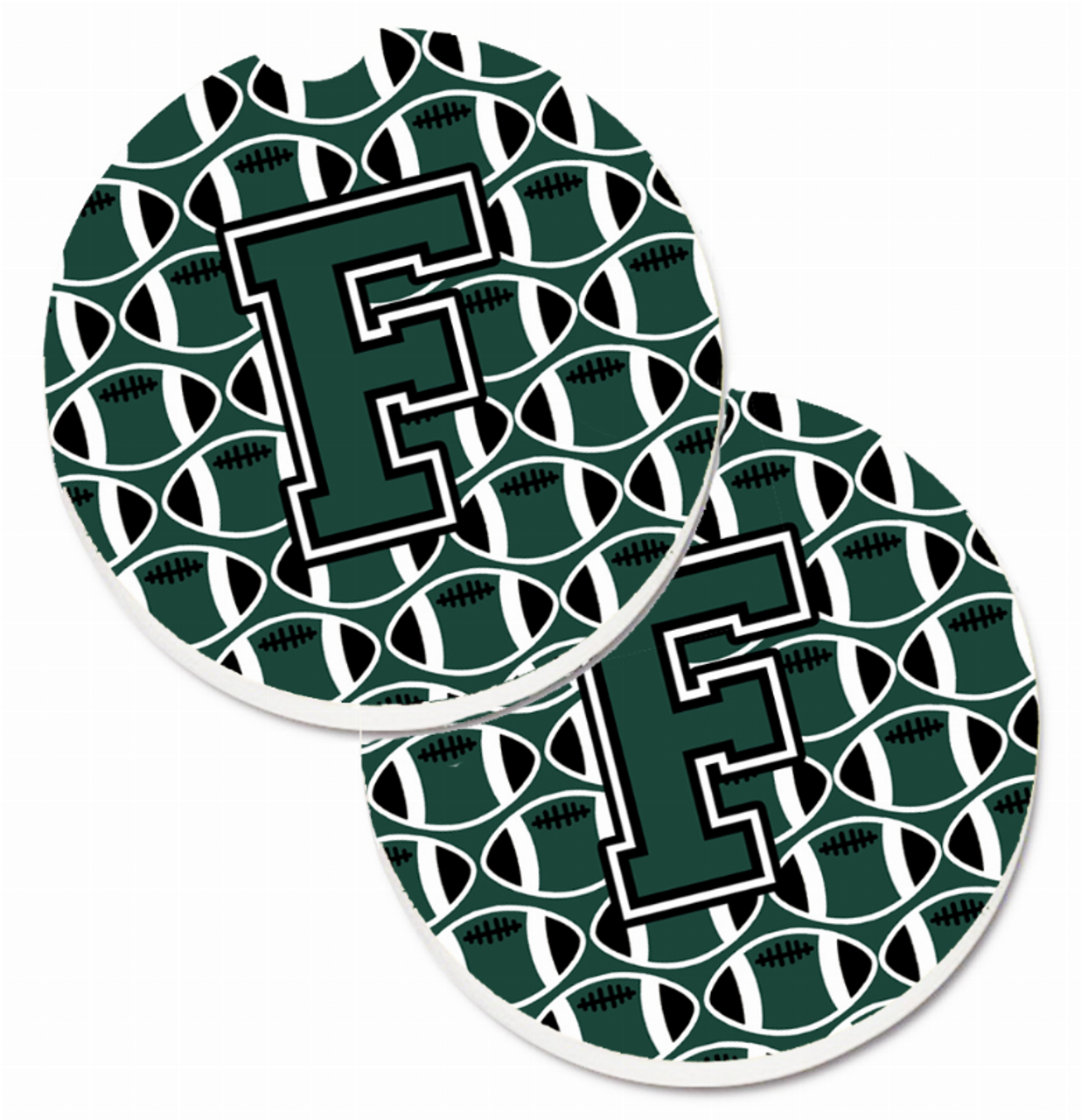 Letter Football Cup Holder Car Coasters (Set of 2) - CJ1071-FCARC