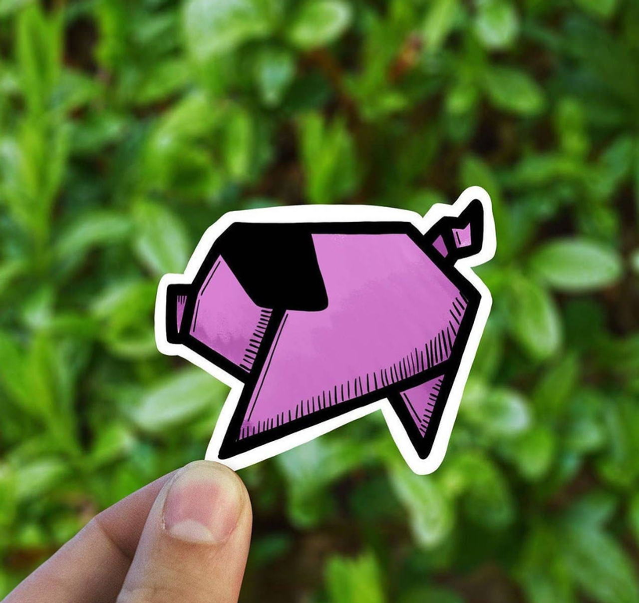 Origami Pig Vinyl Sticker Origami Pig Vinyl Sticker