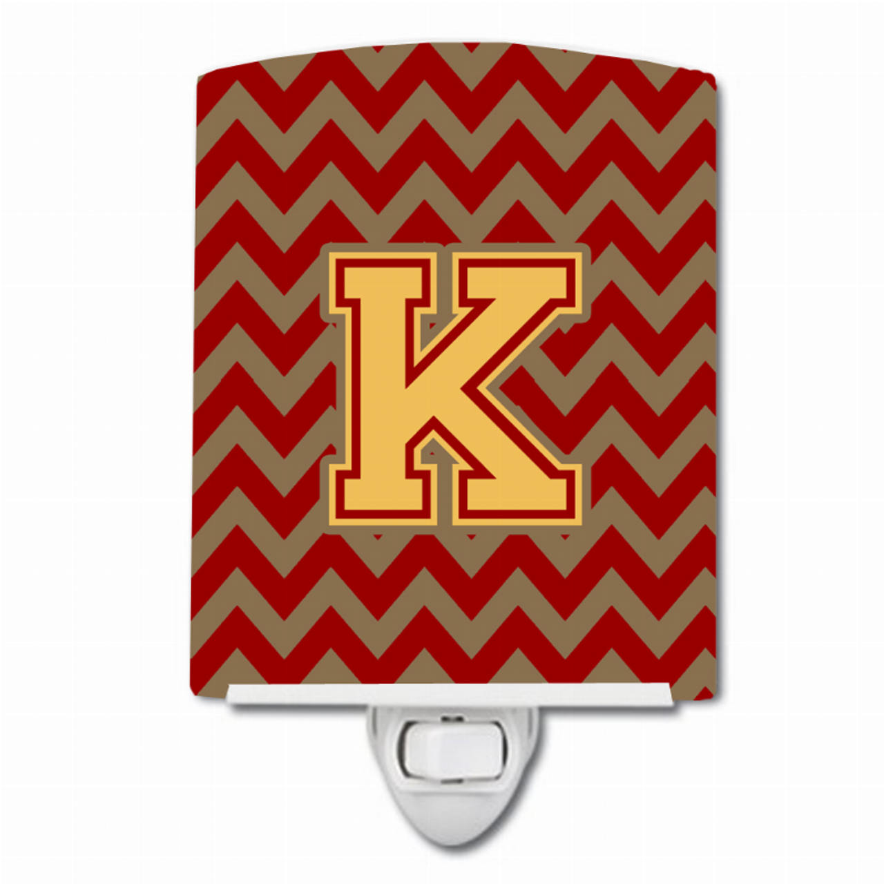 Letter Chevron Ceramic Night Light - CJ1048-KCNL