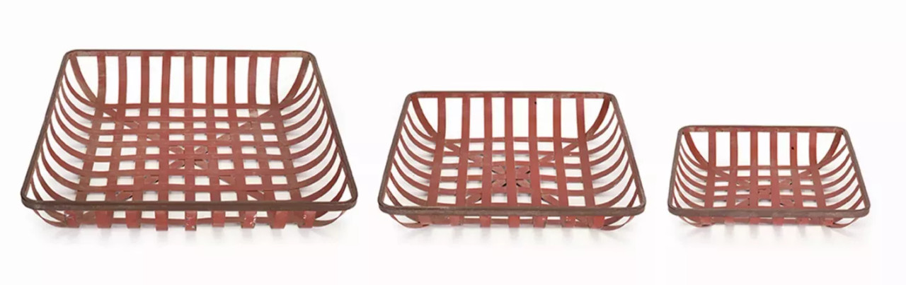 Tray (Set of 3) 13.25"L, 15.75"L, 18"L Metal