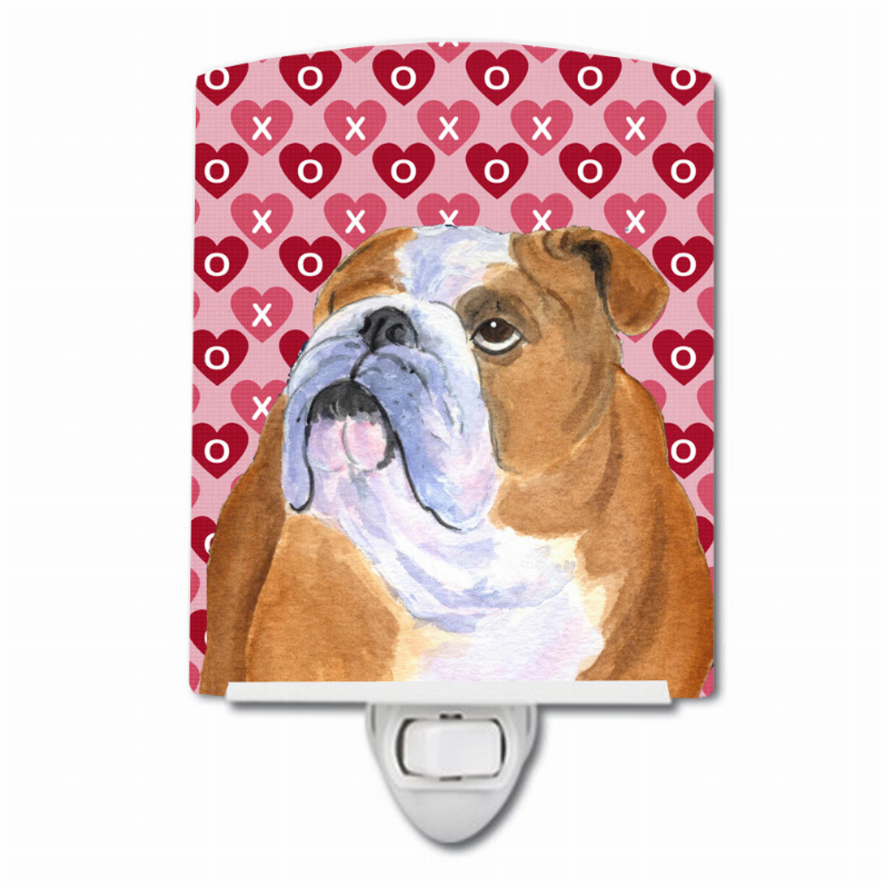 Hearts Love and Valentine's Day Dog Art Ceramic Night Light - SS4491CNL