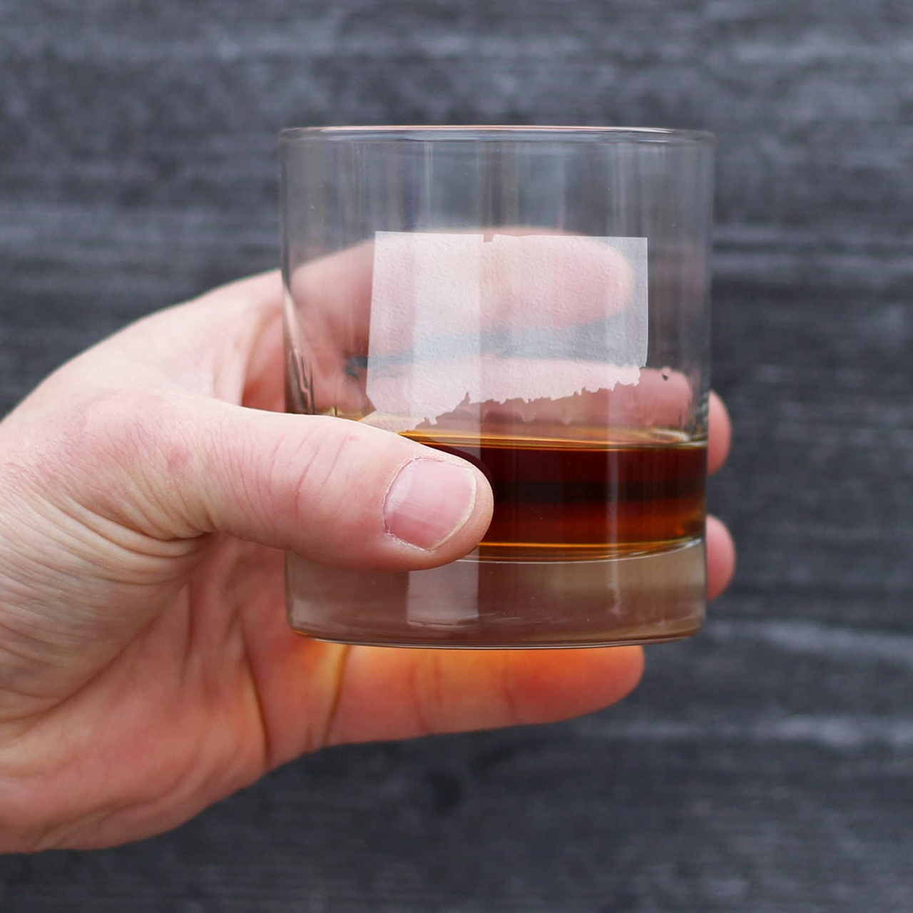 Connecticut Outline Whiskey Rocks Glass - Nutmeggers Gifts