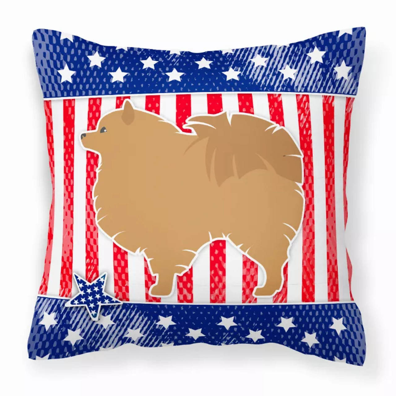 USA Design with Dog Fabric Decorative Pillow - S000213B001695P073268V000