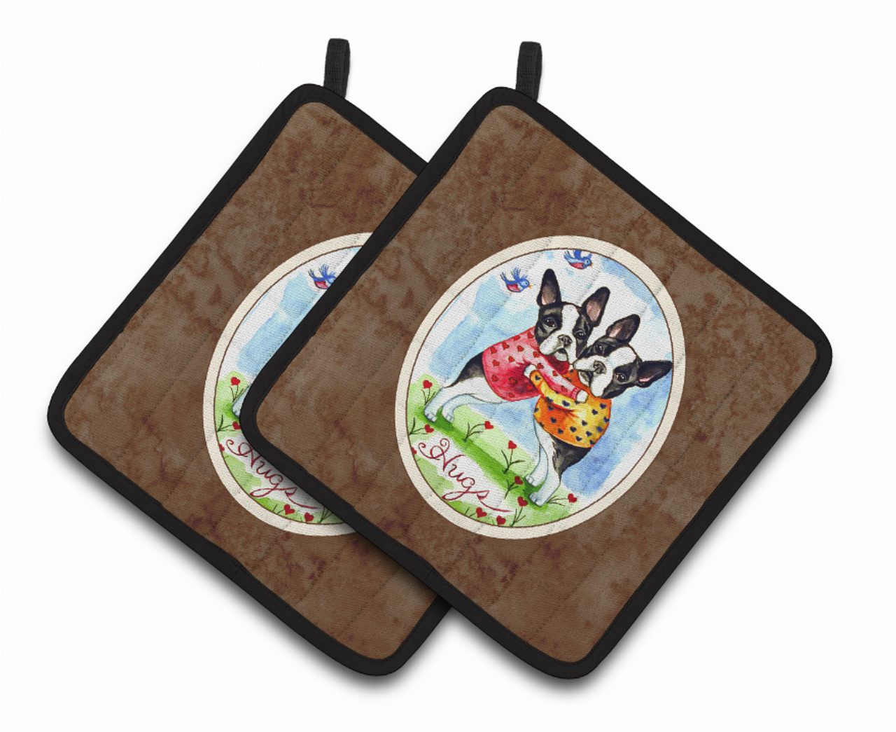Dog Artwork Pair of Pot Holders - 7015PTHD