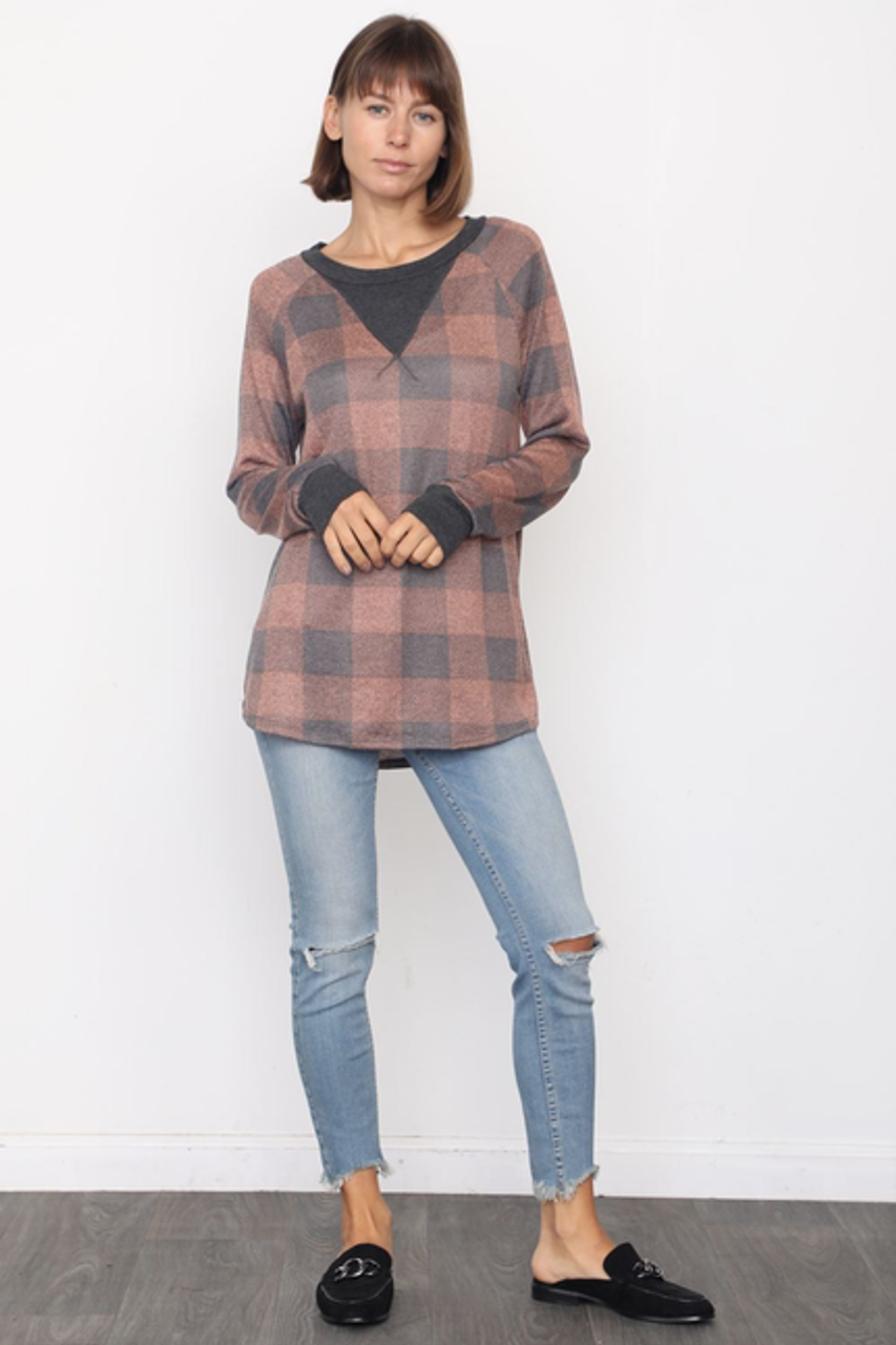 Checkered Raglan Top - S002066B002500P001360V005