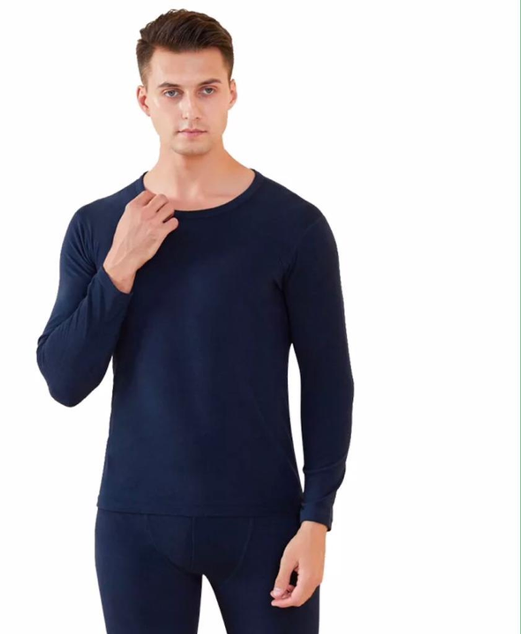 Men's Cotton Thermal Set with Shirt & Pants - EKTHERM2PCXXLBLU