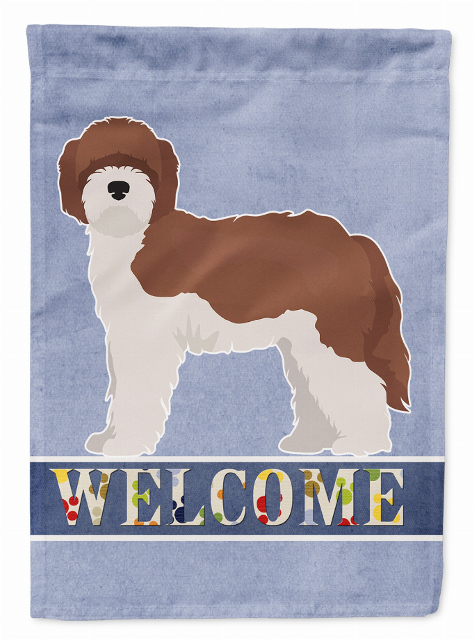 Sheepadoodle Welcome Flag Garden Size