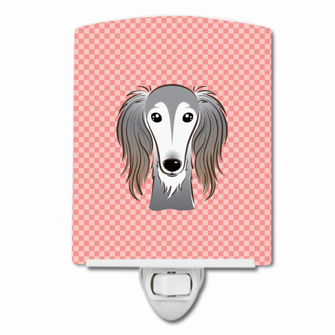 Checkerboard Design with Dog Ceramic Night Light - S000213B001695P098994V000