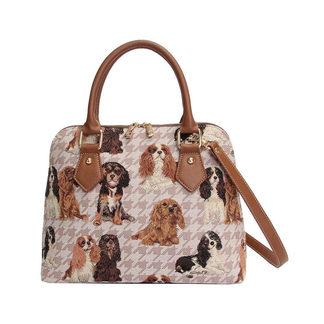 King Charles Cavalier Spaniel Convertible Top Handle Purse Handbag
