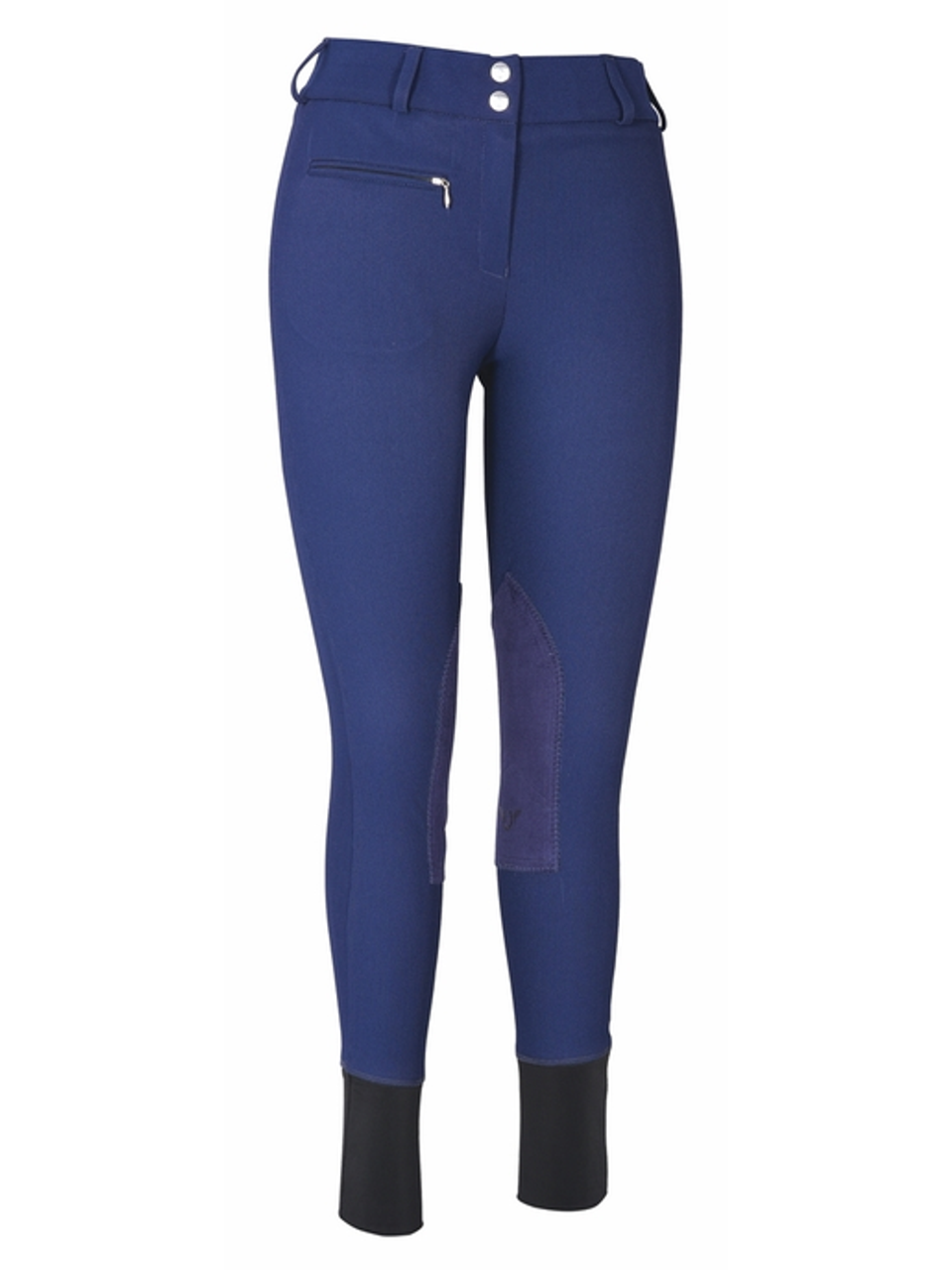 TuffRider Ladies Ribb Lowrise Wide Waistband Knee Patch Breeches - 100583-33-15-24