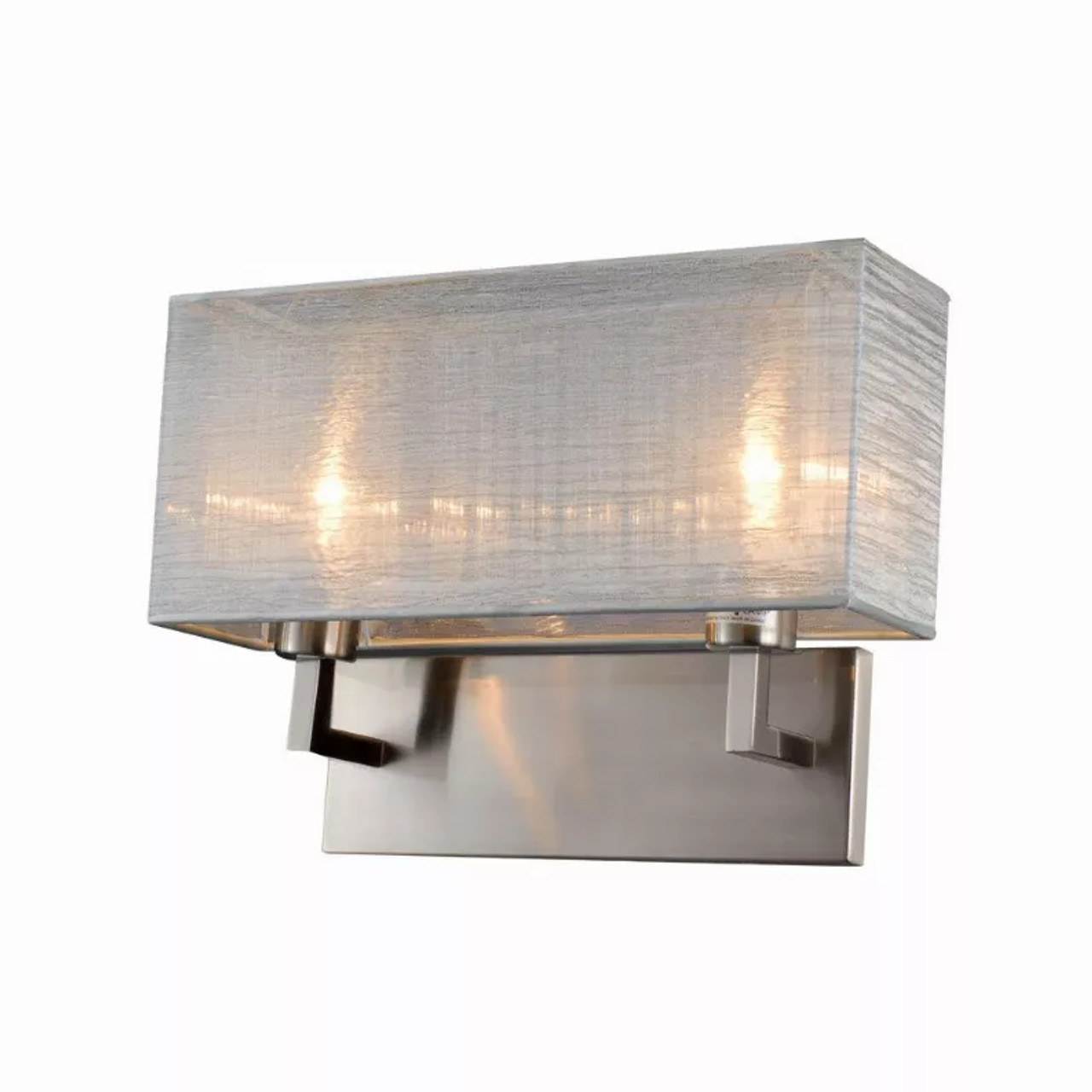 Prescott Silk Silver Wall Sconce
