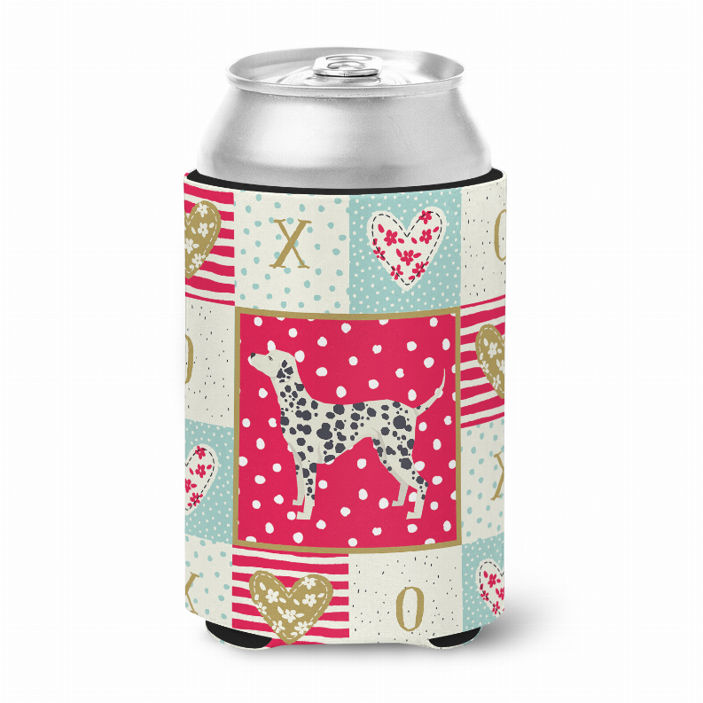 Patchwork Love with Dog Can or Bottle Hugger - CK5924CC