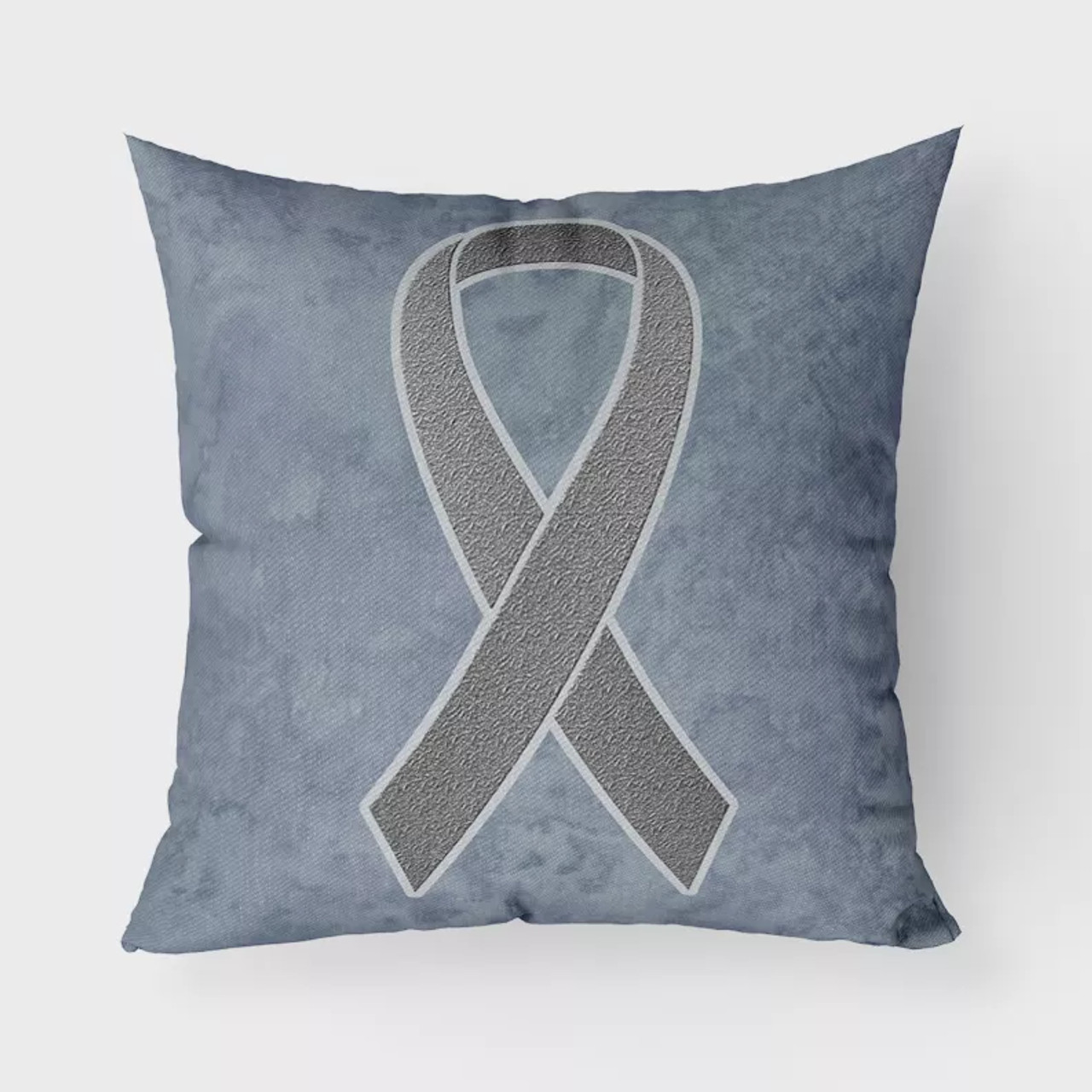 Ribbon Cancer Awareness Fabric Decorative Pillow - S000213B001695P041557V000