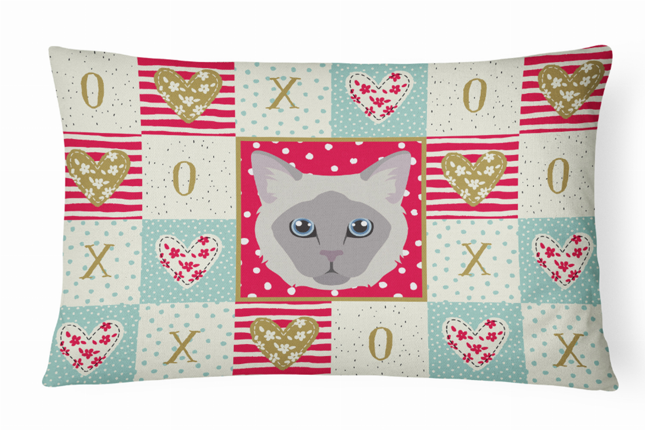 Cat Face Love Fabric Decorative Pillow - CK5144PW1216
